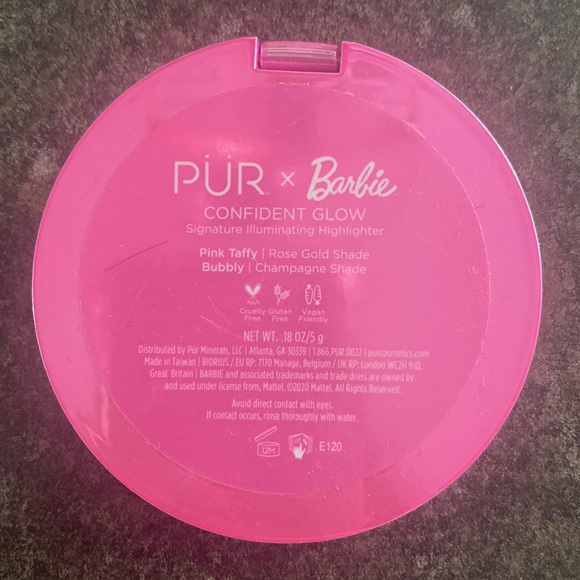 PUR Cosmetocs x Barbie Confident glow Illuminating highlighter Rose Gold Shade - Picture 3 of 3